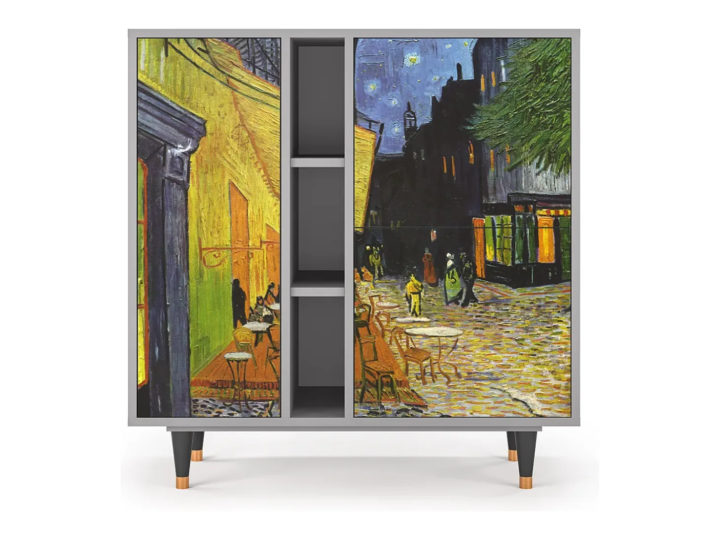 Aparador - 94х96х41 cm - BS5 - Café Terrace at Night, Gris
