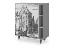 Aparador - 96х110х41 cm - BS6 - Castle with Bridge, Gris