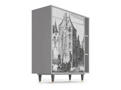Aparador - 96х110х41 cm - BS6 - Castle with Bridge, Gris