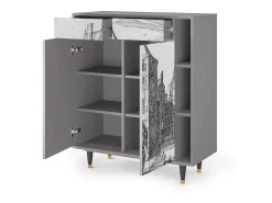 Aparador - 96х110х41 cm - BS6 - Castle with Bridge, Gris