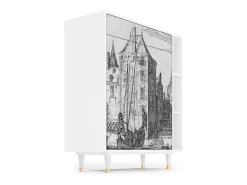 Aparador - 96х110х41 cm - BS6 - Castle with Bridge, Blanco