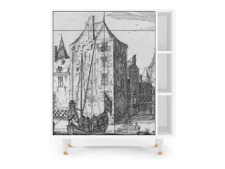 Aparador - 96х110х41 cm - BS6 - Castle with Bridge, Blanco