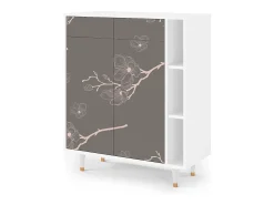 Aparador - 96х110х41 cm - BS6 - Cherry Blossom, Blanco