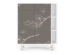 Aparador - 96х110х41 cm - BS6 - Cherry Blossom, Blanco