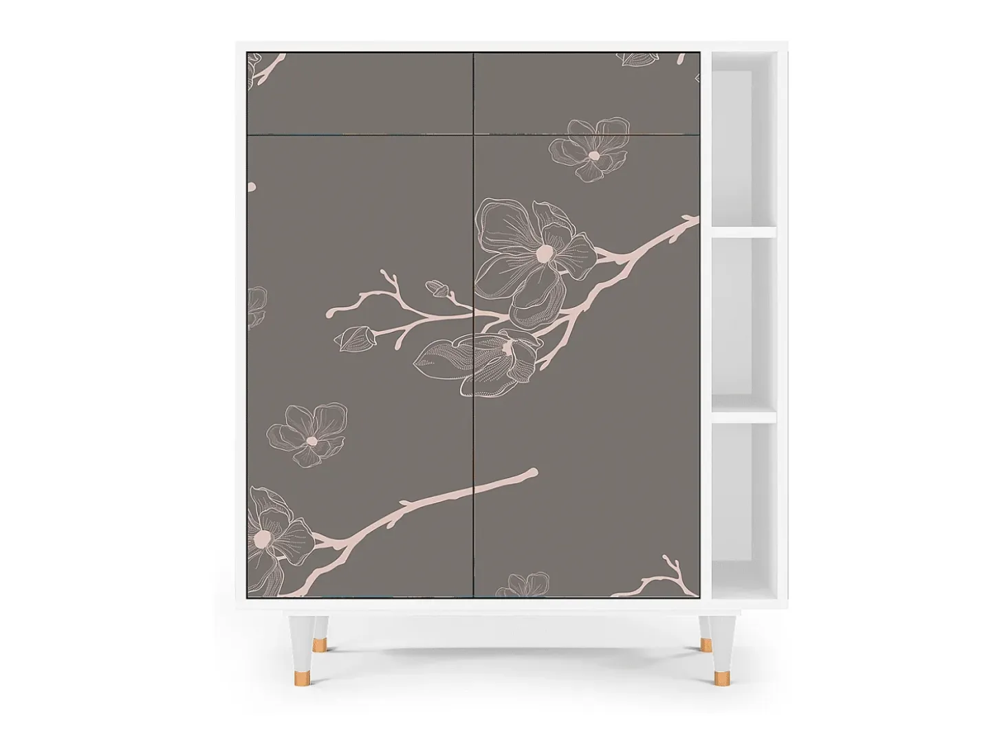 Aparador - 96х110х41 cm - BS6 - Cherry Blossom, Blanco