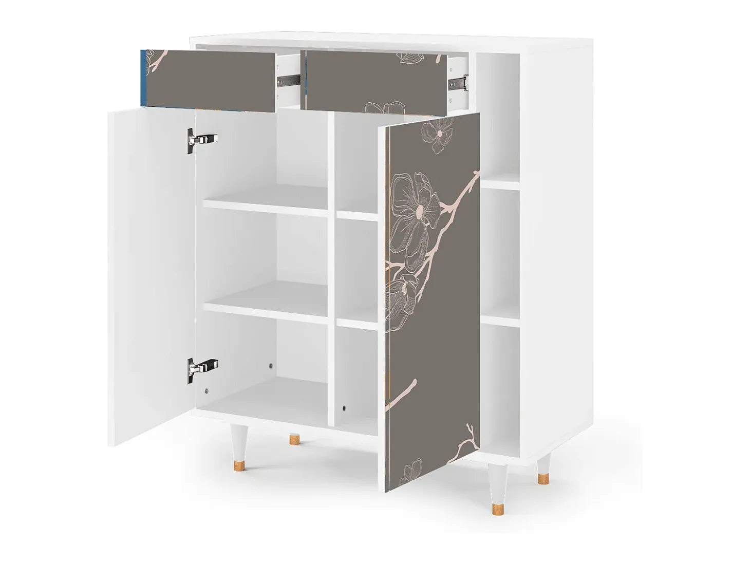 Aparador - 96х110х41 cm - BS6 - Cherry Blossom, Blanco
