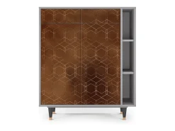 Aparador - 96х110х41 cm - BS6 - Chocolate Bar, Gris
