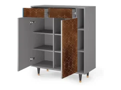 Aparador - 96х110х41 cm - BS6 - Chocolate Bar, Gris