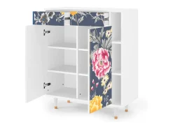 Aparador - 96х110х41 cm - BS6 - Dark Flower Bed, Blanco