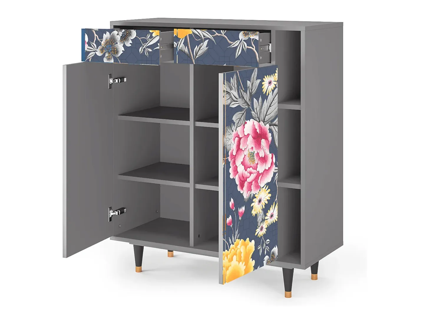 Aparador - 96х110х41 cm - BS6 - Dark Flower Bed, Gris