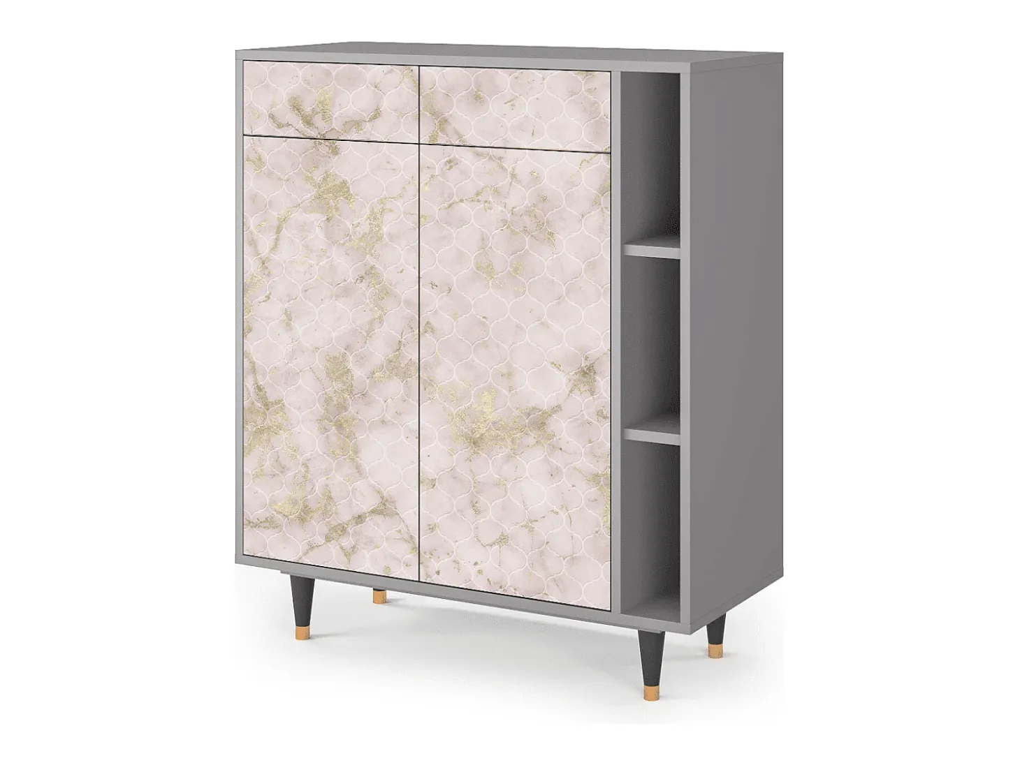 Aparador - 96х110х41 cm - BS6 - Dirty Roses, Gris