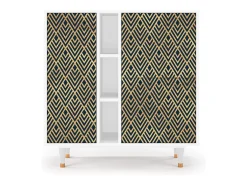 Aparador - 94х96х41 cm - BS5 - Egypt Triangles, Blanco