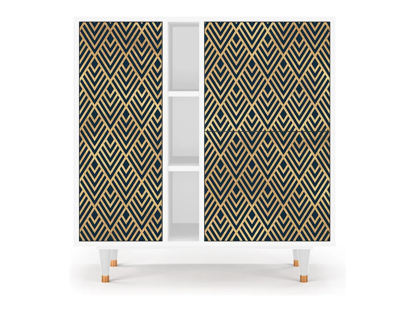 Aparador - 94х96х41 cm - BS5 - Egypt Triangles, Blanco