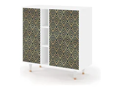Aparador - 94х96х41 cm - BS5 - Egypt Triangles, Blanco