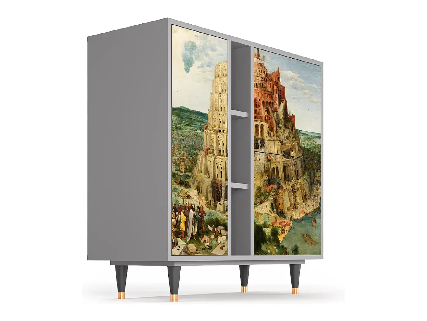 Aparador - 94х96х41 cm - BS5 - Elder The Tower, Gris