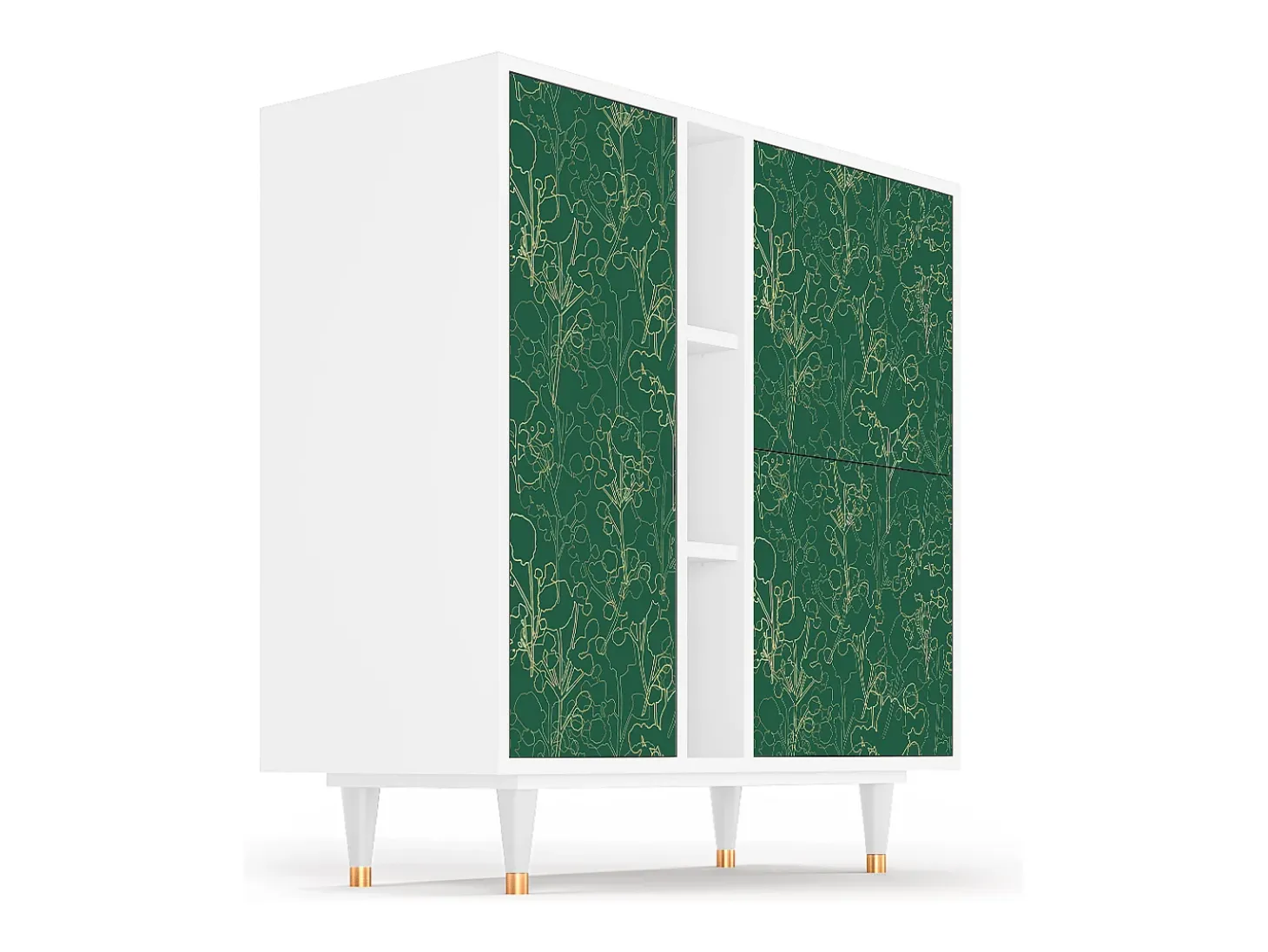 Aparador - 94х96х41 cm - BS5 - Emerald Forest, Blanco