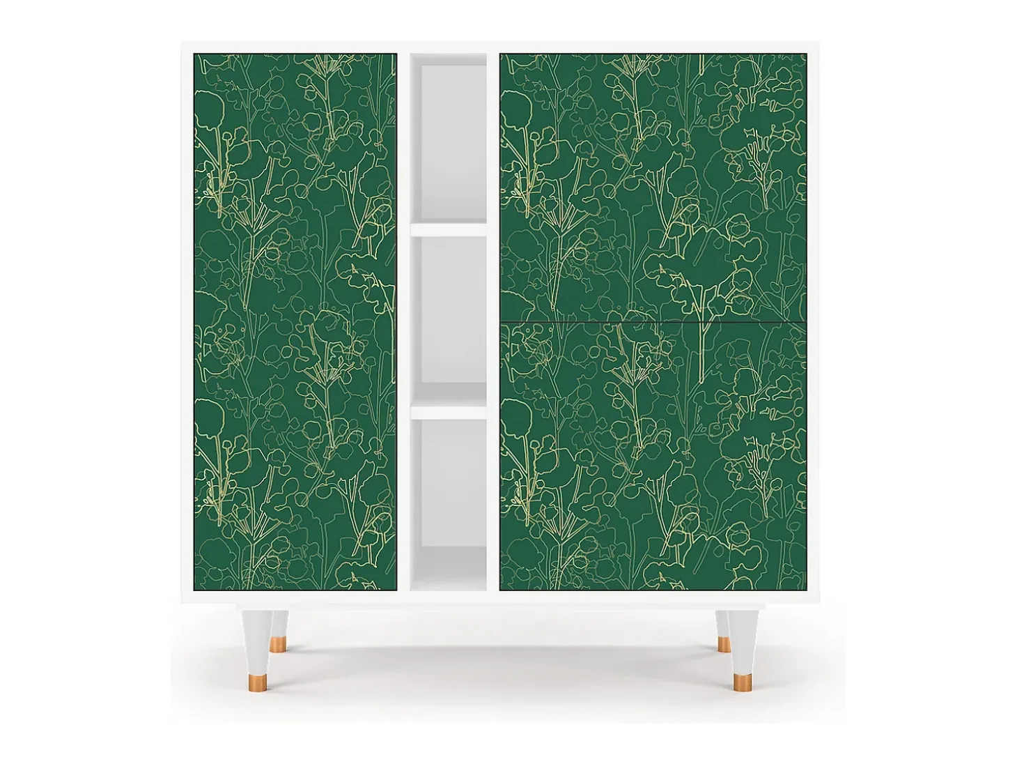 Aparador - 94х96х41 cm - BS5 - Emerald Forest, Blanco