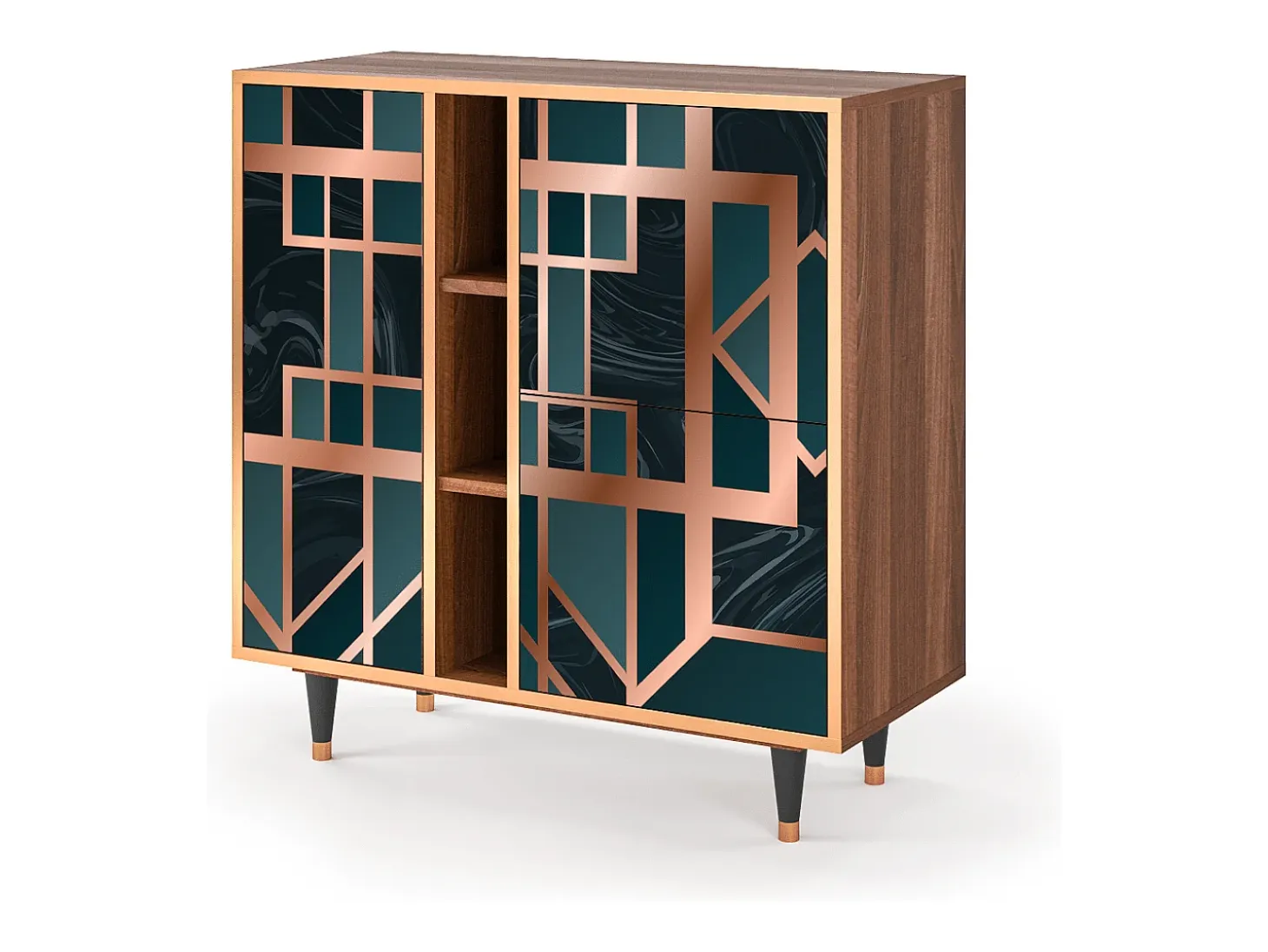 Aparador - 94х96х41 cm - BS5 - Emerald Metro, Nogal