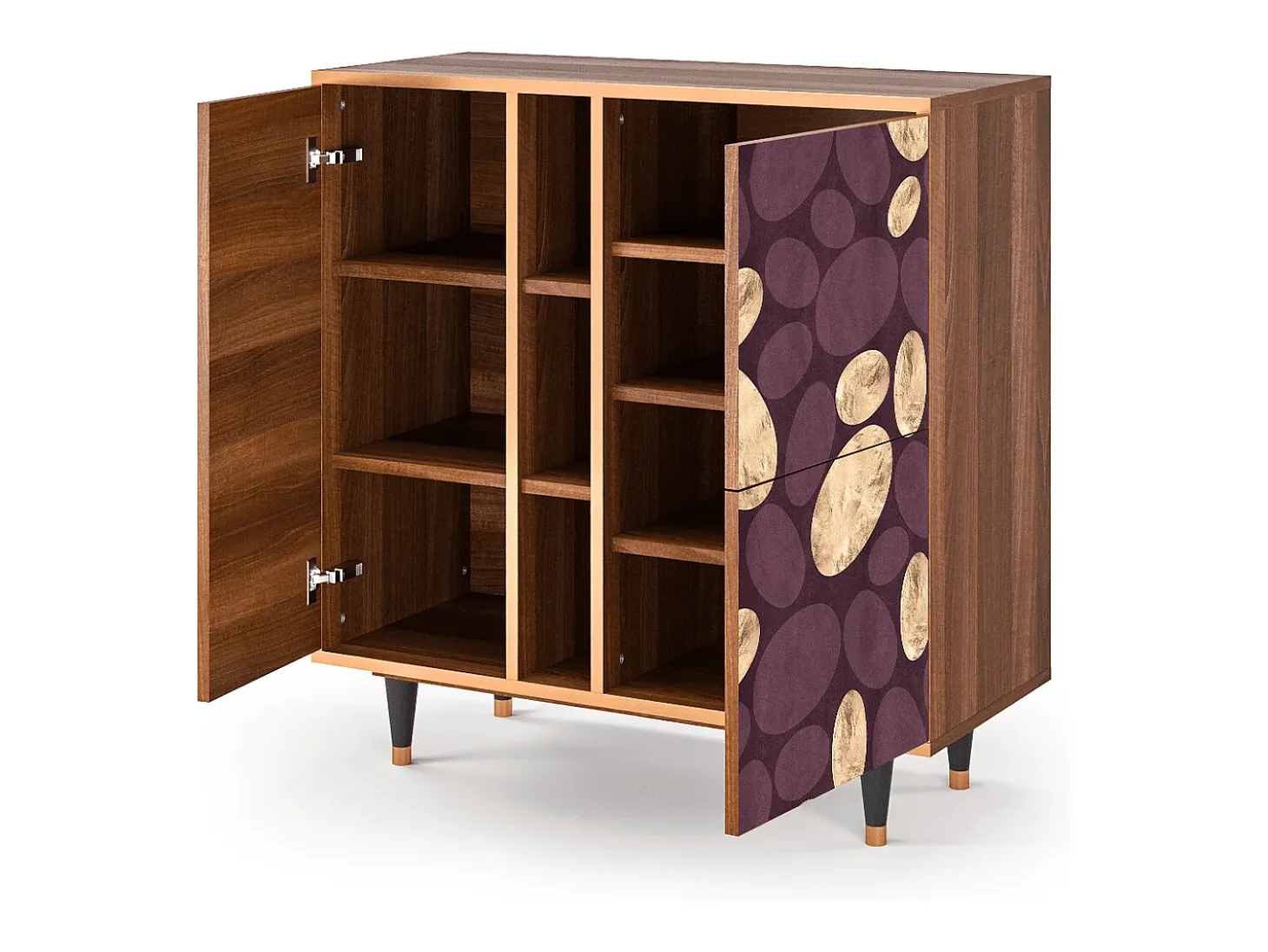 Aparador - 94х96х41 cm - BS5 - Fine Wine, Nogal