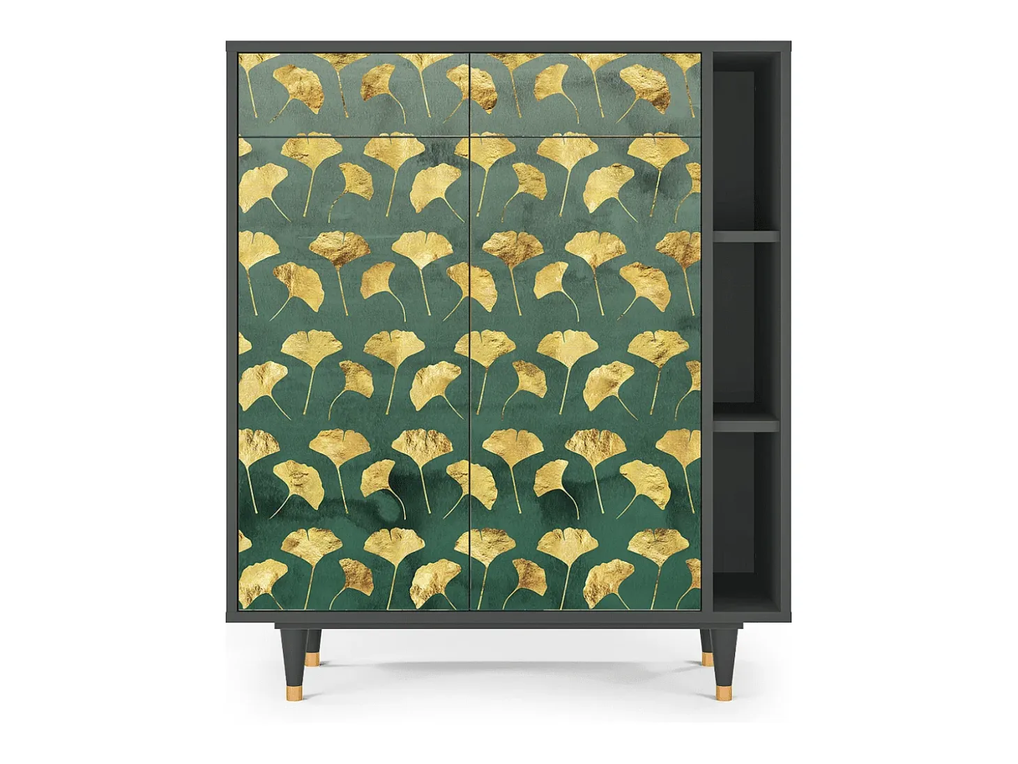 Aparador - 96х110х41 cm - BS6 - Gingko leaves, Antracita