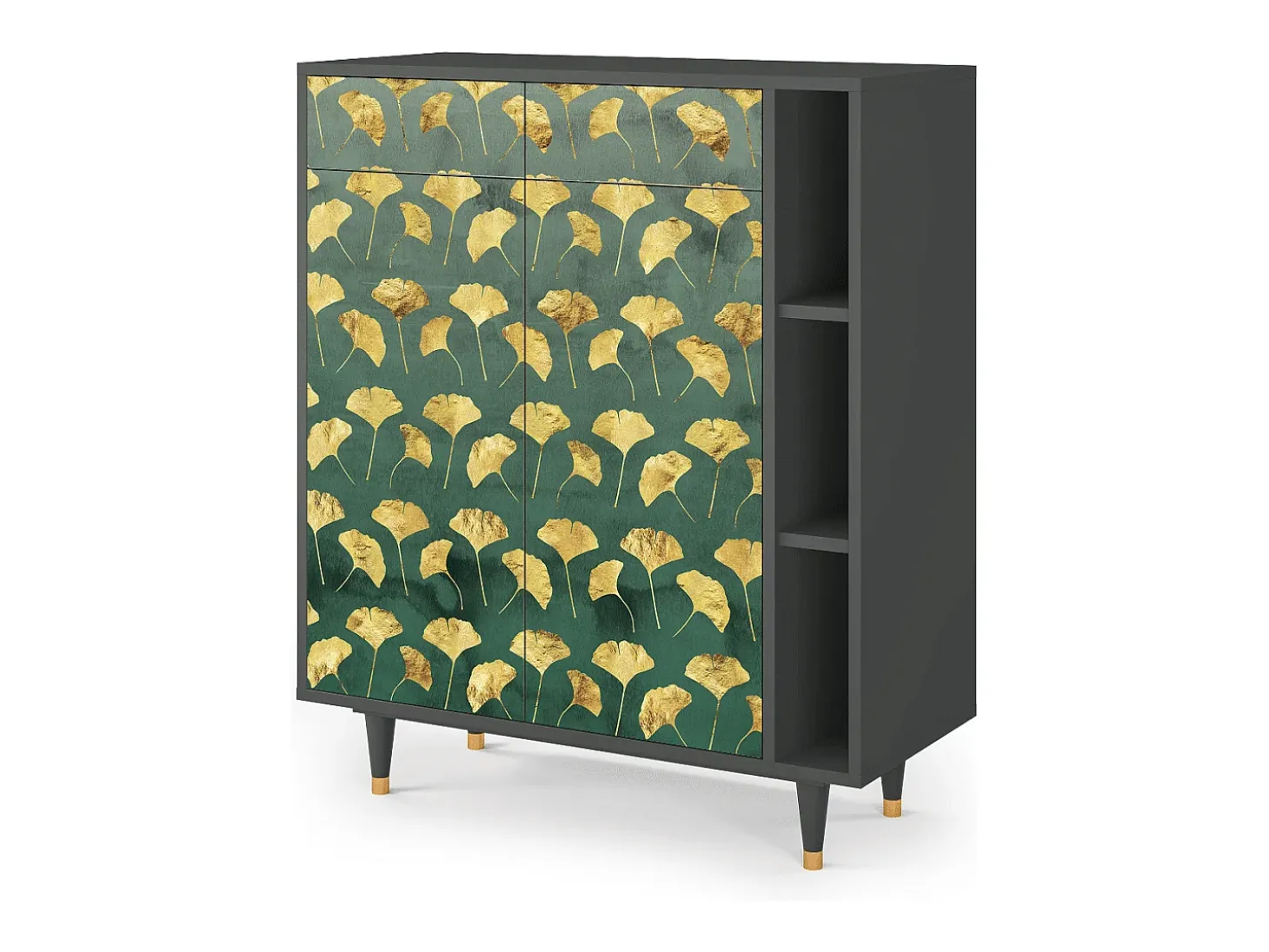 Aparador - 96х110х41 cm - BS6 - Gingko leaves, Antracita