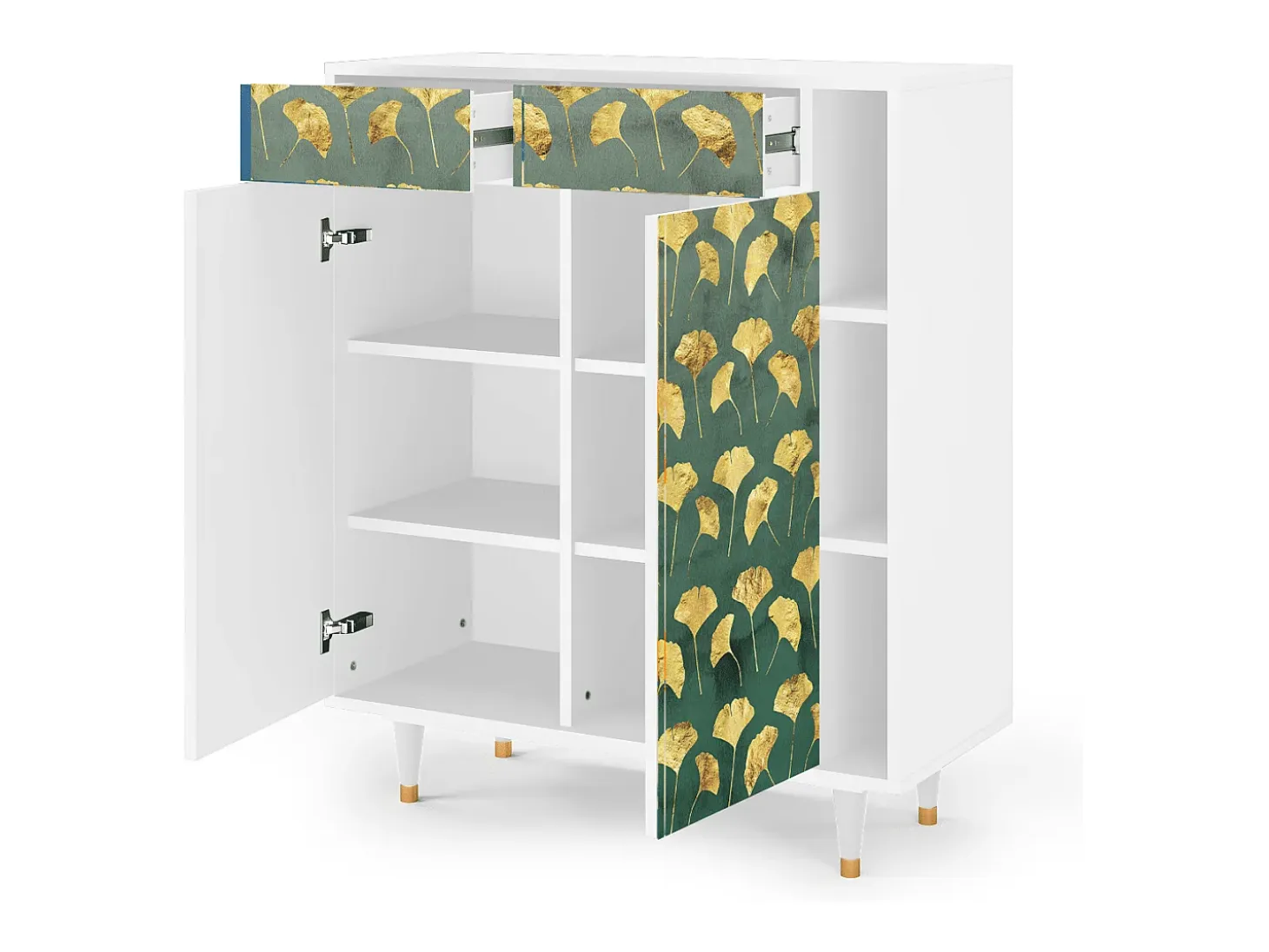 Aparador - 96х110х41 cm - BS6 - Gingko leaves, Blanco