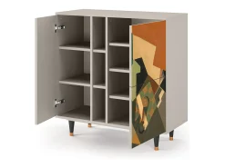 Aparador - 94х96х41 cm - BS5 - Glass and Checkerboard, Arena