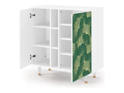 Aparador - 94х96х41 cm - BS5 - Gold Ginkgo, Blanco