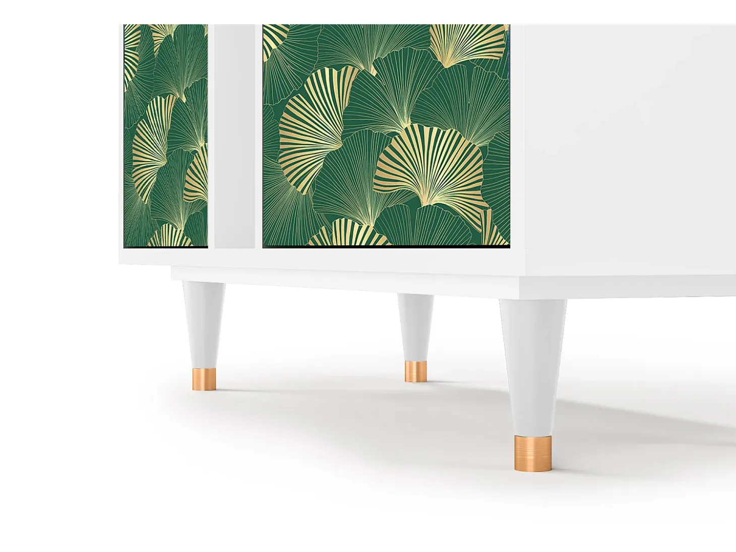Aparador - 94х96х41 cm - BS5 - Gold Ginkgo, Blanco