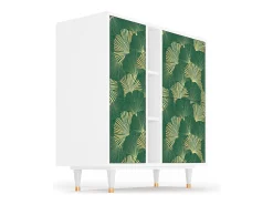 Aparador - 94х96х41 cm - BS5 - Gold Ginkgo, Blanco