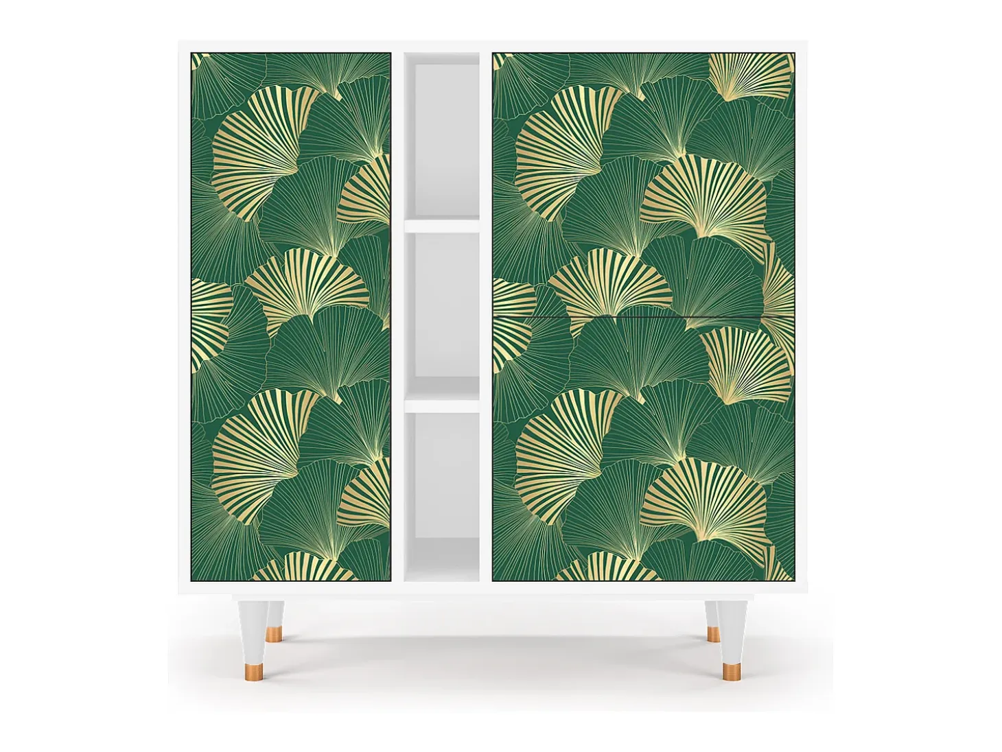 Aparador - 94х96х41 cm - BS5 - Gold Ginkgo, Blanco