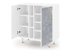 Aparador - 94х96х41 cm - BS5 - Golden Smoke, Blanco