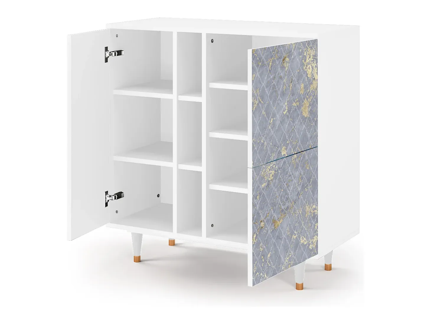 Aparador - 94х96х41 cm - BS5 - Golden Smoke, Blanco