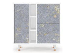 Aparador - 94х96х41 cm - BS5 - Golden Smoke, Blanco