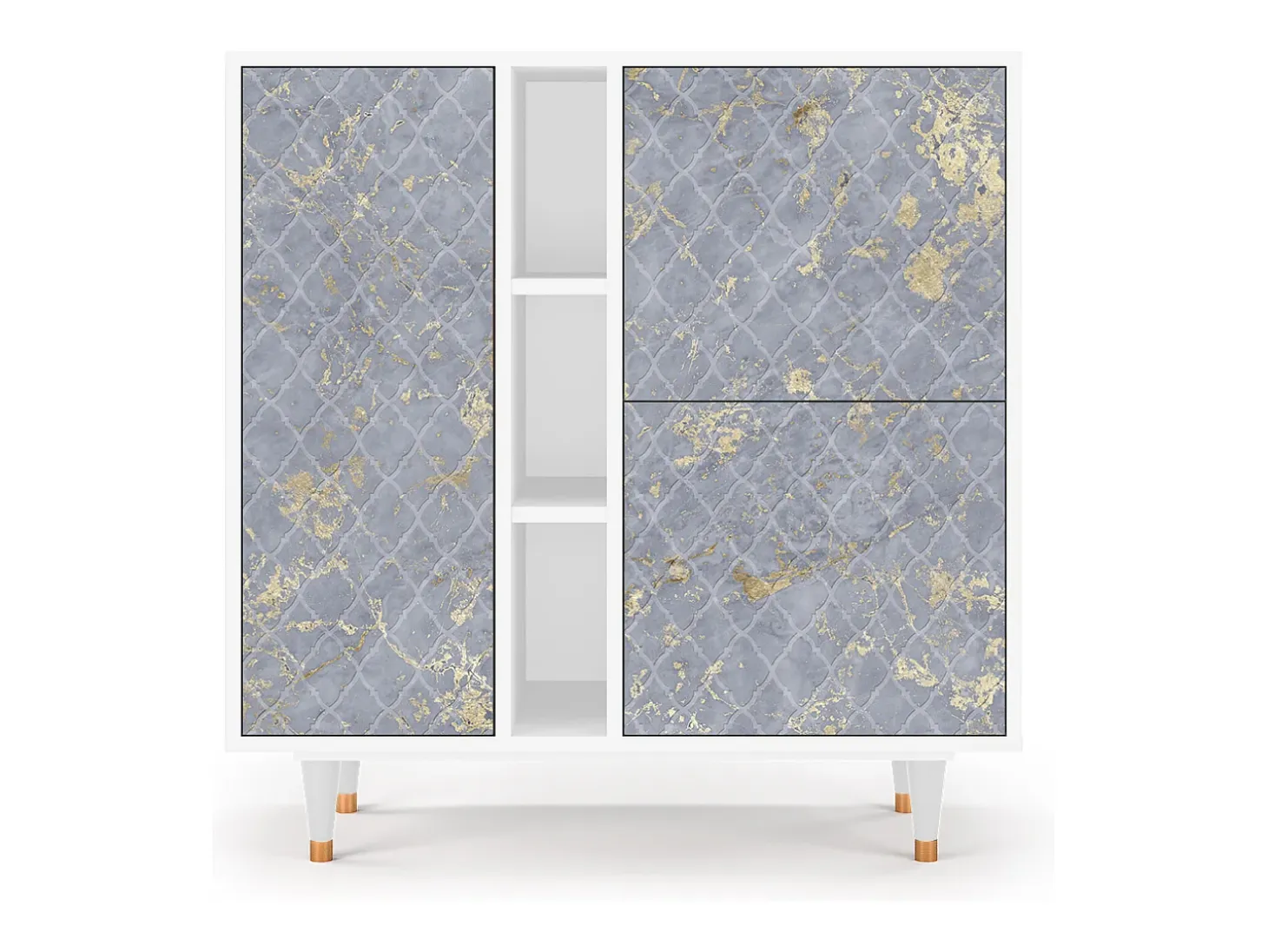 Aparador - 94х96х41 cm - BS5 - Golden Smoke, Blanco