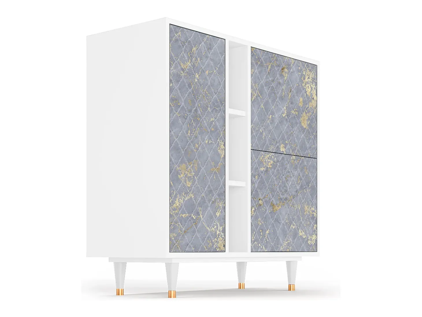 Aparador - 94х96х41 cm - BS5 - Golden Smoke, Blanco