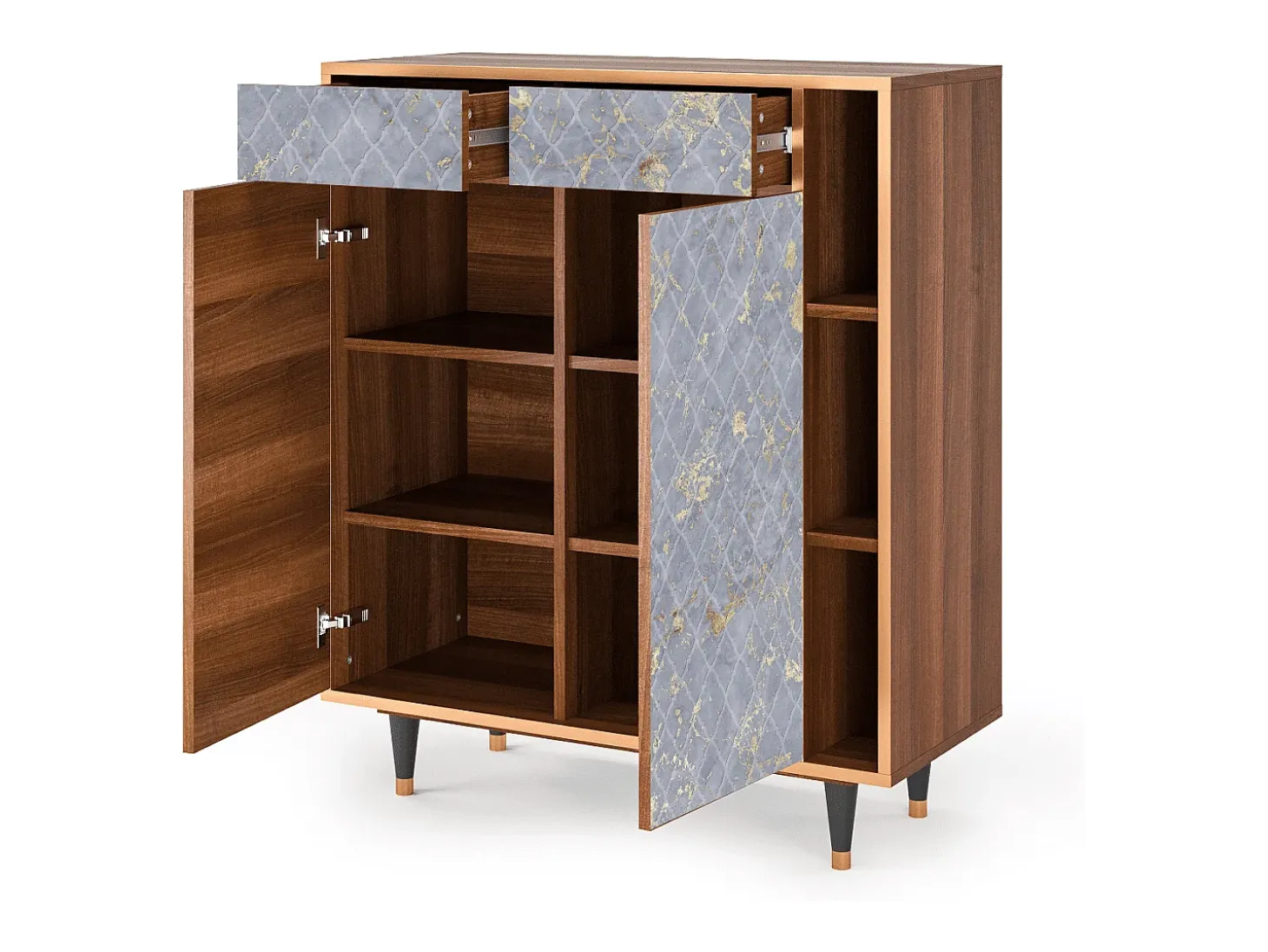 Aparador - 96х110х41 cm - BS6 - Golden Smoke, Nogal