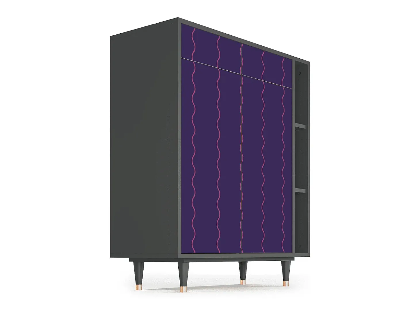 Aparador - 96х110х41 cm - BS6 - Grape Maccaroni, Antracita