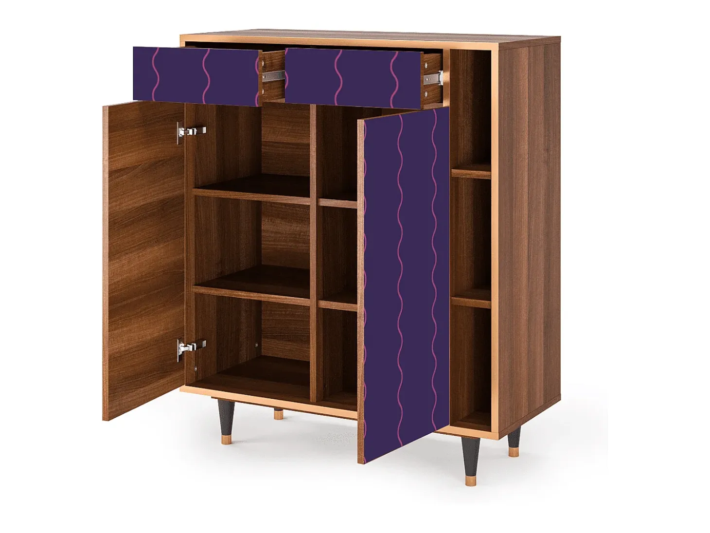 Aparador - 96х110х41 cm - BS6 - Grape Maccaroni, Nogal