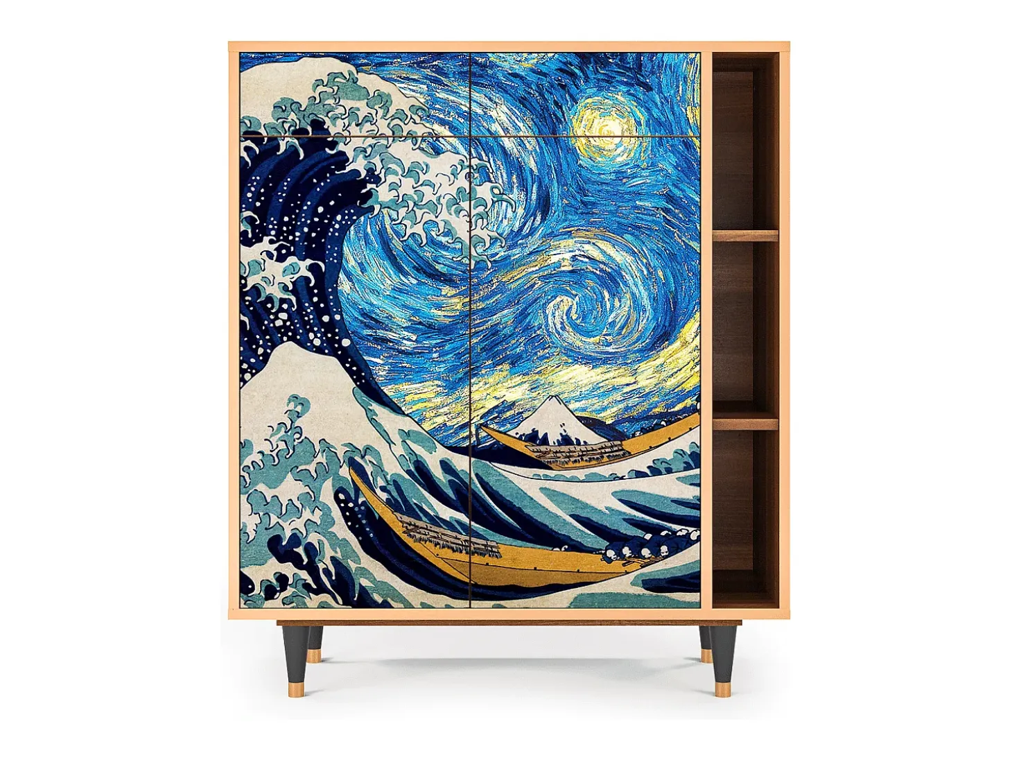 Aparador - 96х110х41 cm - BS6 - Great Wave, Nogal