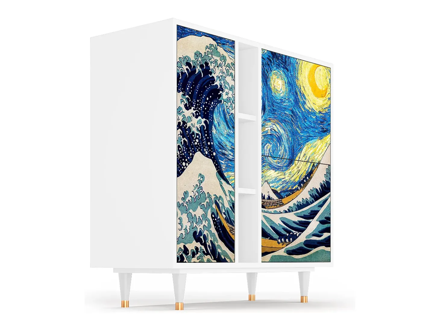 Aparador - 94х96х41 cm - BS5 - Great Wave, Blanco