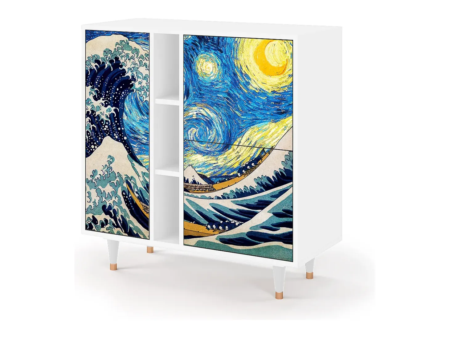 Aparador - 94х96х41 cm - BS5 - Great Wave, Blanco