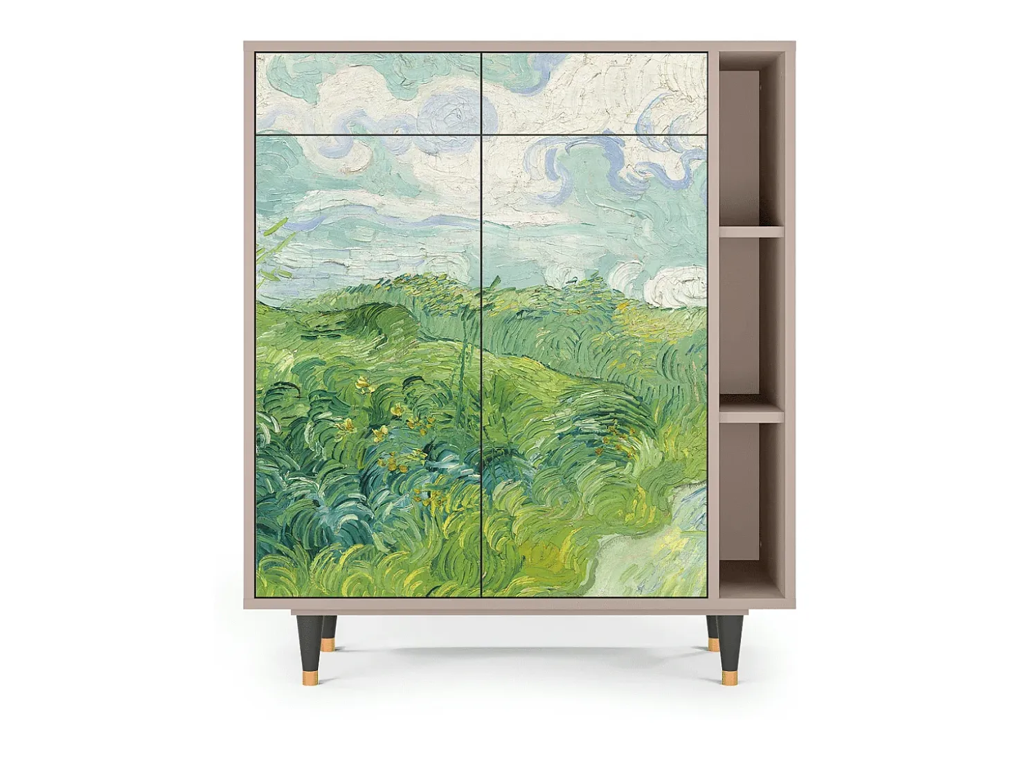 Aparador - 96х110х41 cm - BS6 - Green Wheat Fields, Latte