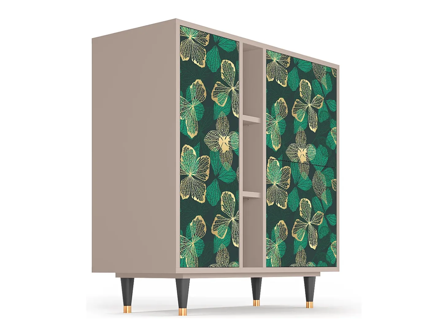 Aparador - 94х96х41 cm - BS5 - Green Flower, Latte