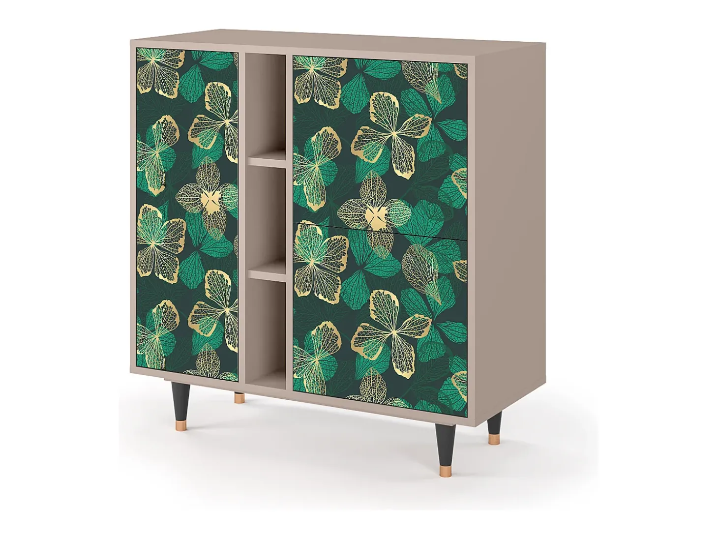 Aparador - 94х96х41 cm - BS5 - Green Flower, Latte