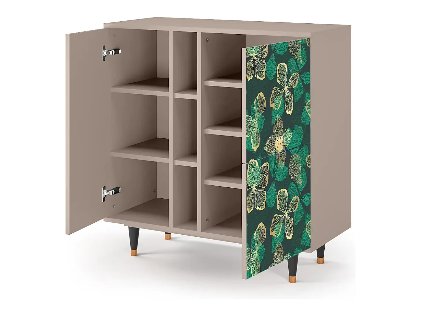 Aparador - 94х96х41 cm - BS5 - Green Flower, Latte