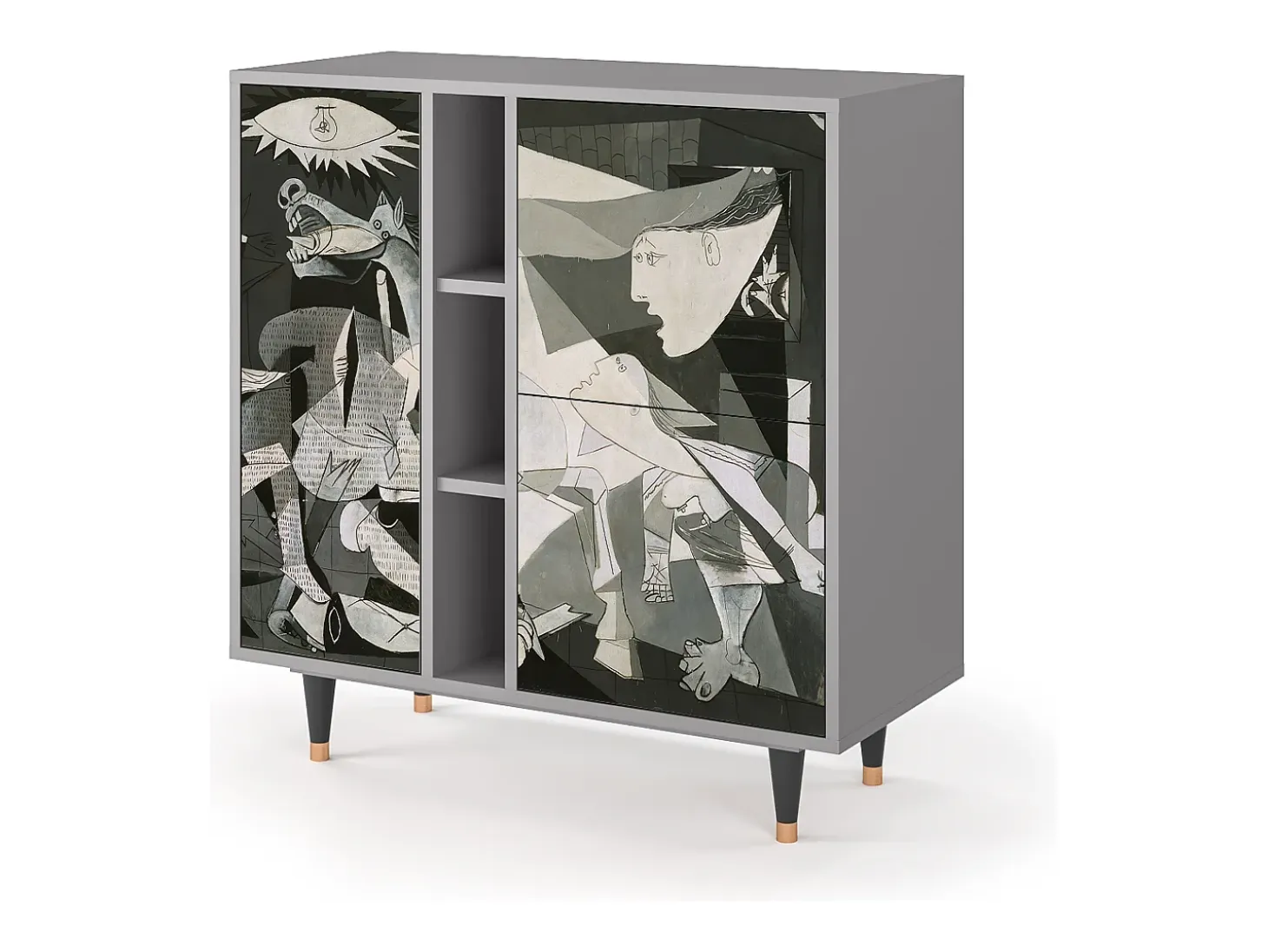 Aparador - 94х96х41 cm - BS5 - Guernica by Picasso, Gris