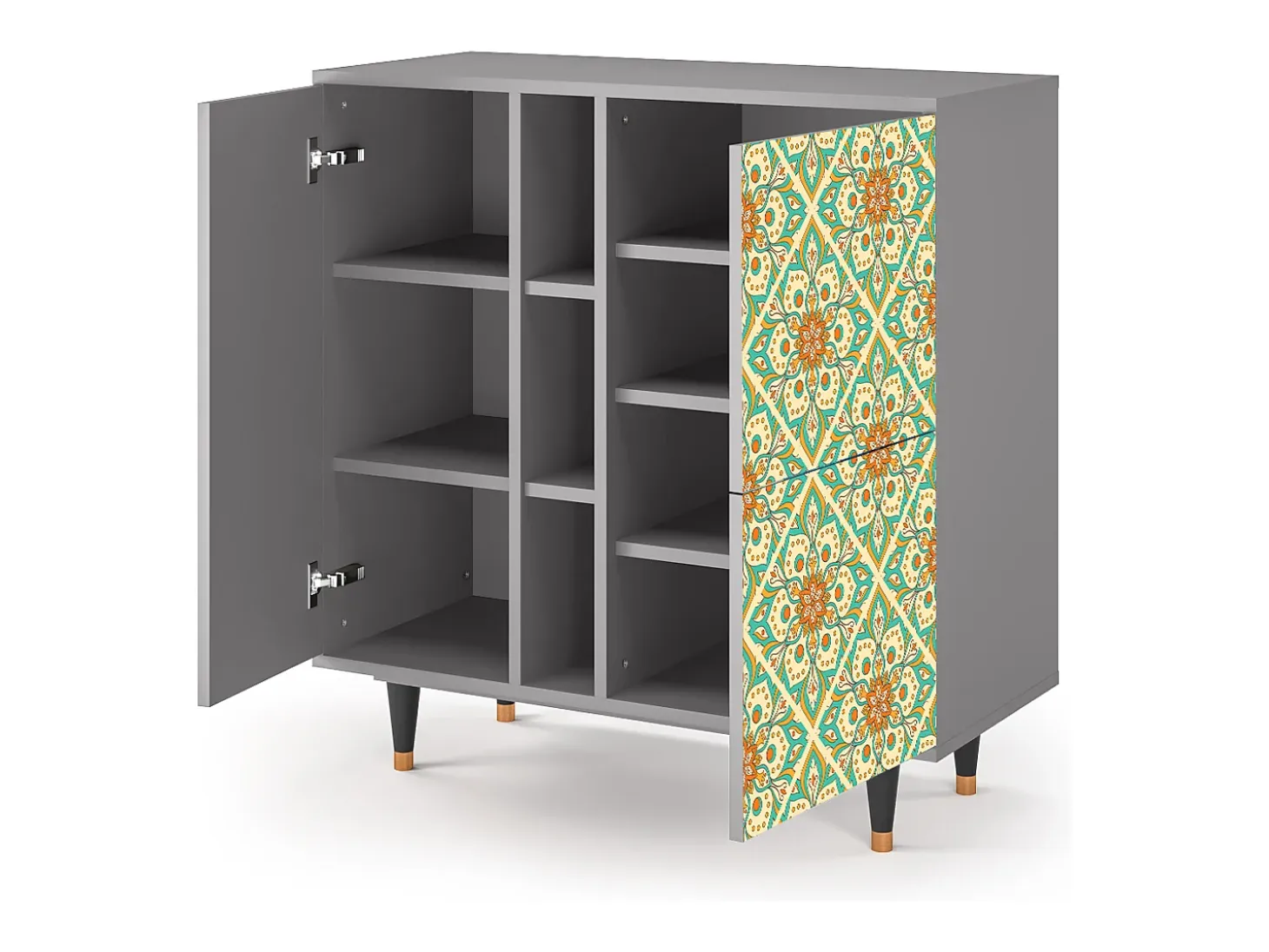 Aparador - 94х96х41 cm - BS5 - Hindu Daisy, Gris