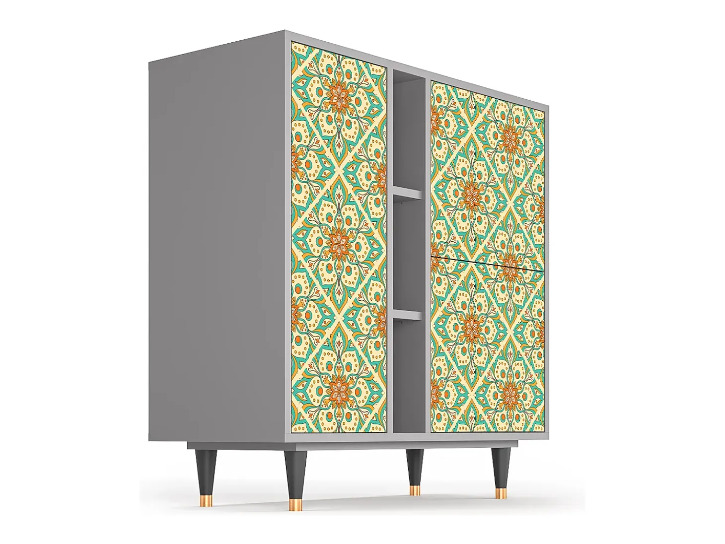 Aparador - 94х96х41 cm - BS5 - Hindu Daisy, Gris