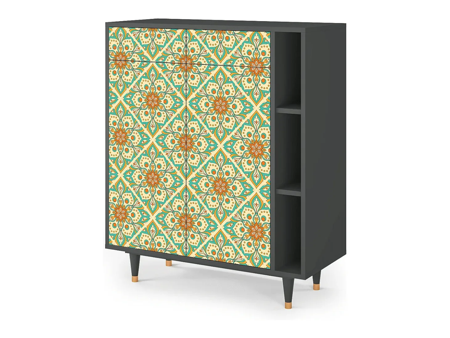 Aparador - 96х110х41 cm - BS6 - Hindu Daisy, Antracita